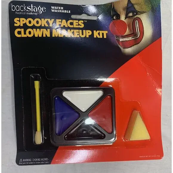 Rubie's Clown Makeup Kit Backstage Theatrical Multicolor Spooky Faces Washable - Picture 2 of 7
